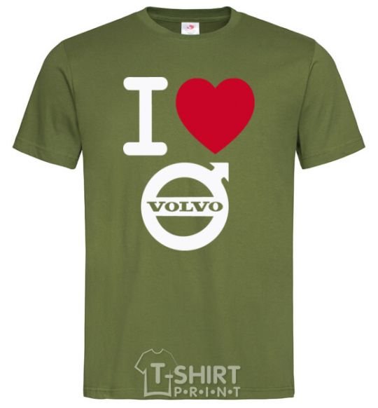 Men's T-Shirt I Love Volvo millennial-khaki фото