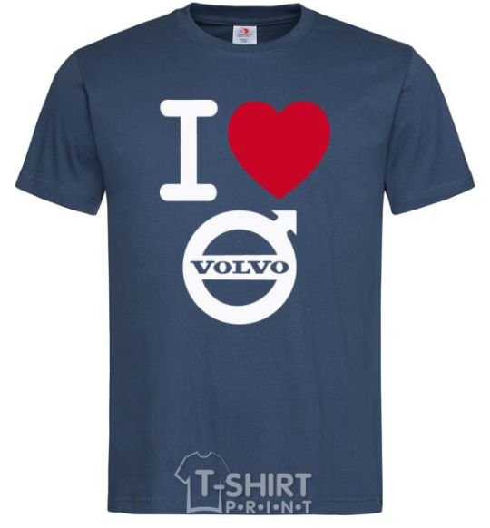 Men's T-Shirt I Love Volvo navy-blue фото