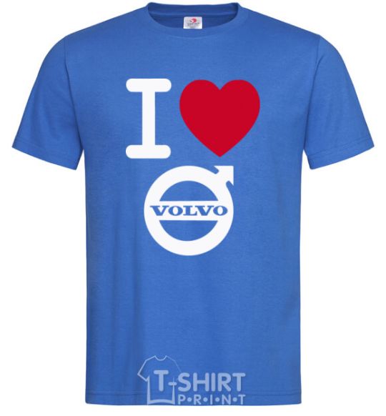 Men's T-Shirt I Love Volvo royal-blue фото