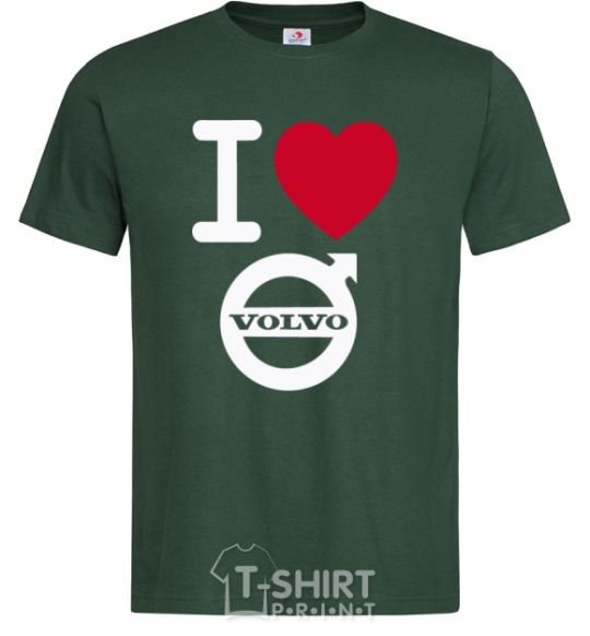 Men's T-Shirt I Love Volvo bottle-green фото