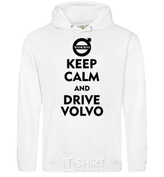 Men`s hoodie Drive Volvo White фото