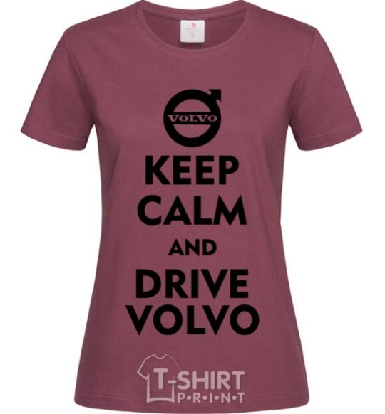Женская футболка Drive Volvo Бордовый фото