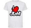 Kids T-shirt I love JDM White фото