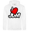 Men`s hoodie I love JDM White фото