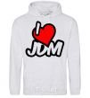 Men`s hoodie I love JDM sport-grey фото