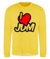 Sweatshirt I love JDM yellow фото