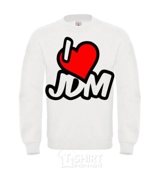 Sweatshirt I love JDM White фото