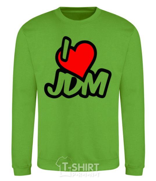 Sweatshirt I love JDM orchid-green фото