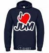 Men`s hoodie I love JDM navy-blue фото