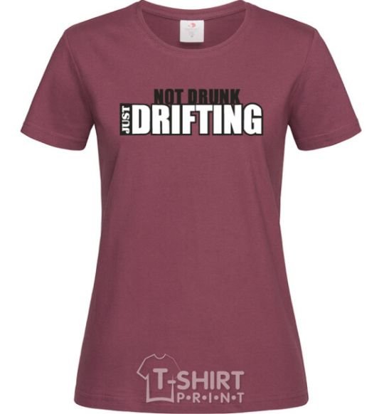 Women's T-shirt DRIFTING burgundy фото