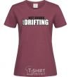 Women's T-shirt DRIFTING burgundy фото