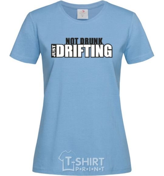 Women's T-shirt DRIFTING sky-blue фото