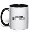 Mug with a colored handle DRIFTING black фото