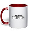 Mug with a colored handle DRIFTING red фото