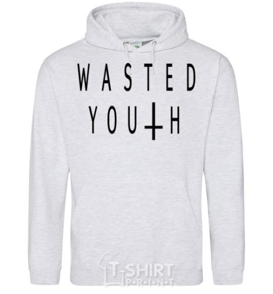 Men`s hoodie Wasted sport-grey фото