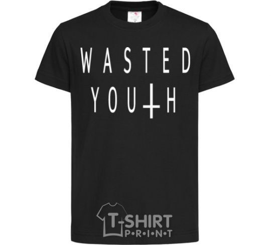 Kids T-shirt Wasted black фото