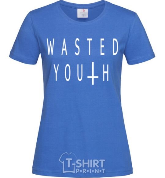 Женская футболка Wasted Ярко-синий фото