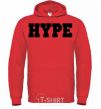 Men`s hoodie Hype inscription bright-red фото