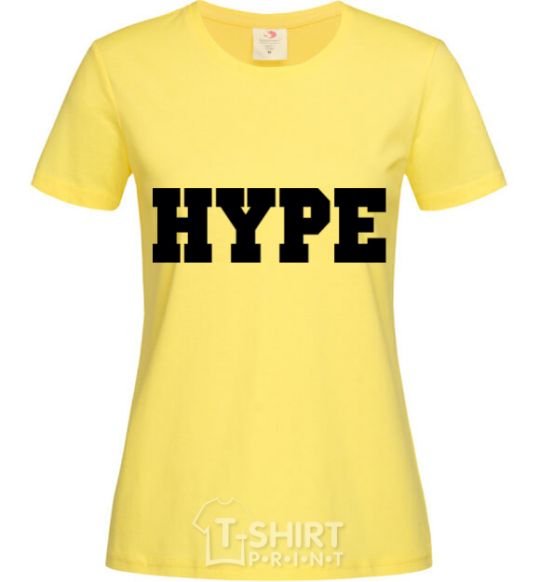 Женская футболка Надпись Hype Лимонный фото