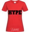 Женская футболка Надпись Hype Красный фото