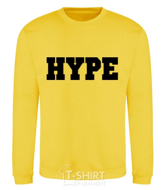 Sweatshirt Hype inscription yellow фото