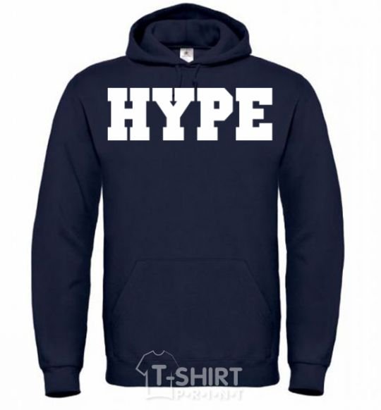 Men`s hoodie Hype inscription navy-blue фото