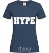 Женская футболка Надпись Hype Темно-синий фото