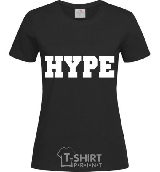 Женская футболка Надпись Hype Черный фото