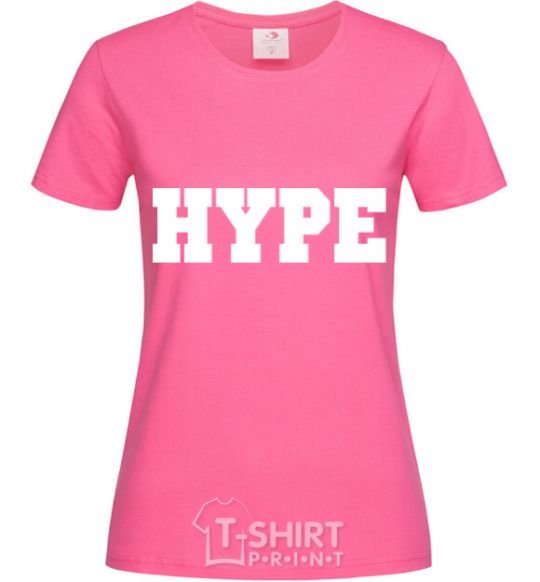 Женская футболка Надпись Hype Ярко-розовый фото