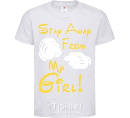 Kids T-shirt Stay away from my girl White фото