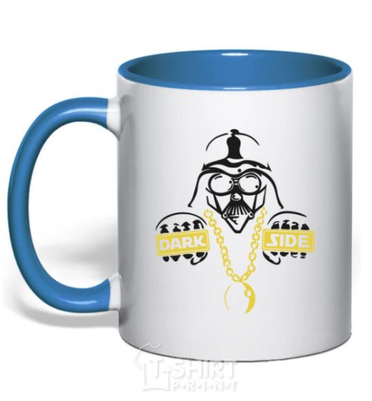 Mug with a colored handle THE-DARK-SIDE-OF-SWAG royal-blue фото