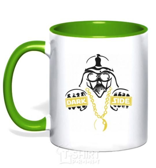 Mug with a colored handle THE-DARK-SIDE-OF-SWAG kelly-green фото