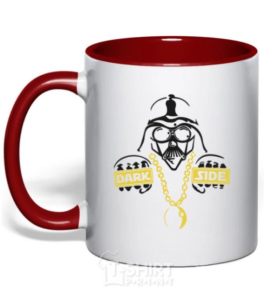 Mug with a colored handle THE-DARK-SIDE-OF-SWAG red фото