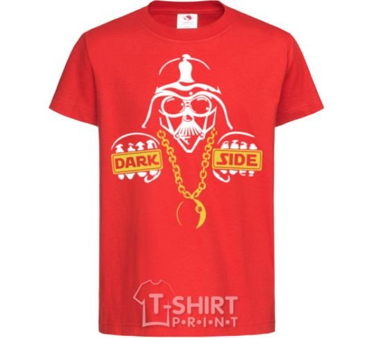 Kids T-shirt THE-DARK-SIDE-OF-SWAG red фото