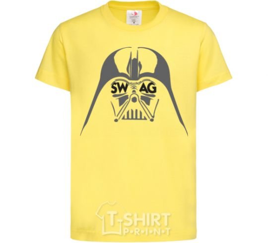 Kids T-shirt DARK SIDE SWAG cornsilk фото