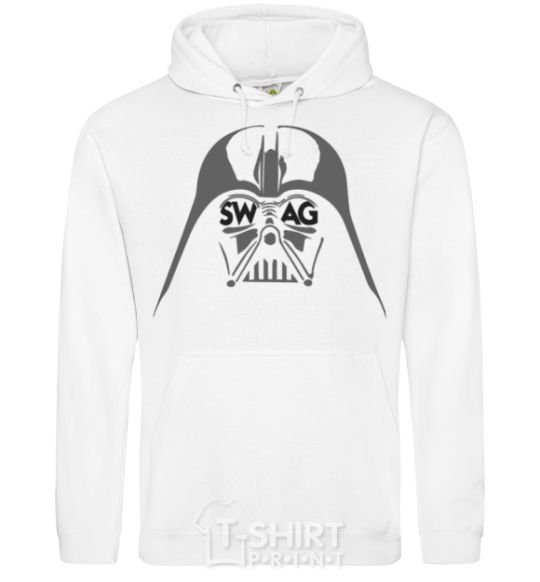 Men`s hoodie DARK SIDE SWAG White фото