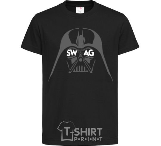 Kids T-shirt DARK SIDE SWAG black фото