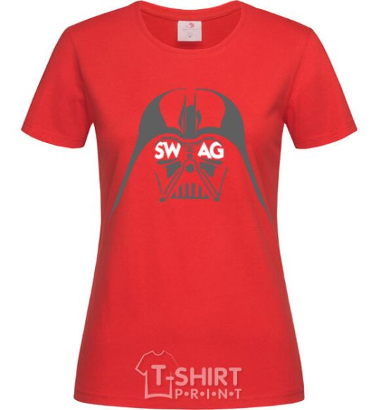 Women's T-shirt DARK SIDE SWAG red фото