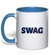 Mug with a colored handle Swag galaxy royal-blue фото