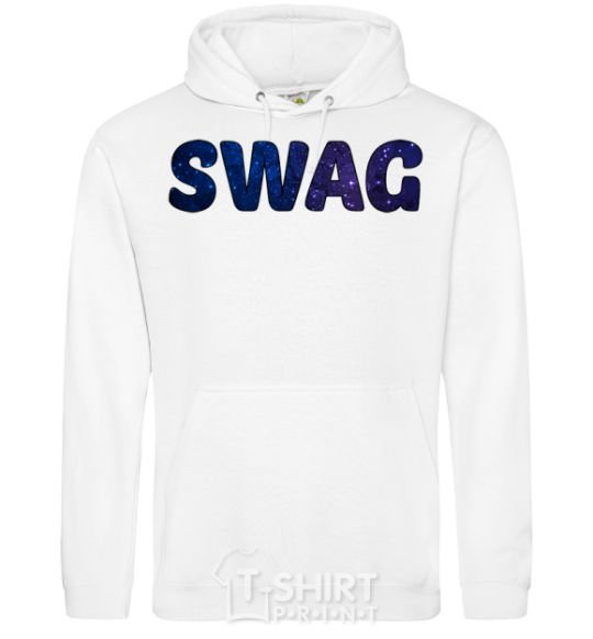 Men`s hoodie Swag galaxy White фото