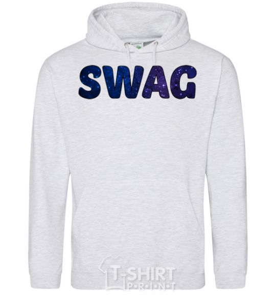 Men`s hoodie Swag galaxy sport-grey фото