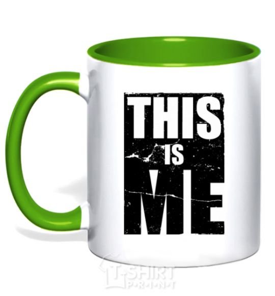 Mug with a colored handle This is me kelly-green фото