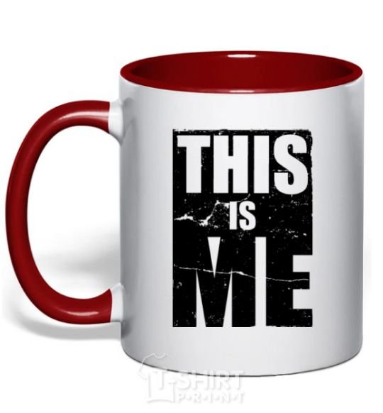 Mug with a colored handle This is me red фото