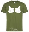 Men's T-Shirt Mickey hands thumbs up millennial-khaki фото