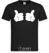 Men's T-Shirt Mickey hands thumbs up black фото