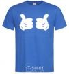 Men's T-Shirt Mickey hands thumbs up royal-blue фото