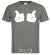 Men's T-Shirt Mickey hands thumbs up dark-grey фото