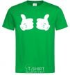 Men's T-Shirt Mickey hands thumbs up kelly-green фото