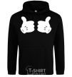 Men`s hoodie Mickey hands thumbs up black фото