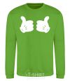 Sweatshirt Mickey hands thumbs up orchid-green фото